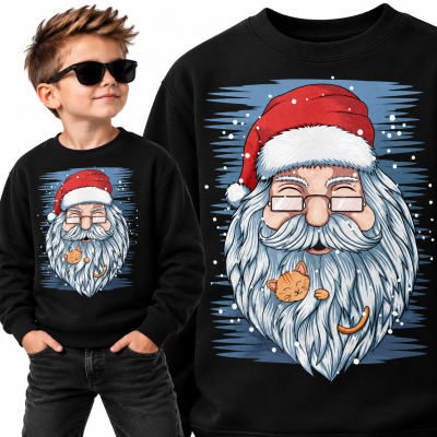 BLUZA ŚWIĄTECZNA CAT SANTA